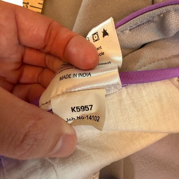 Dover Saddlery Wellesley Piped Knee Patch Breeches Purple Gray Equestrian 26 - Picture 12 of 12